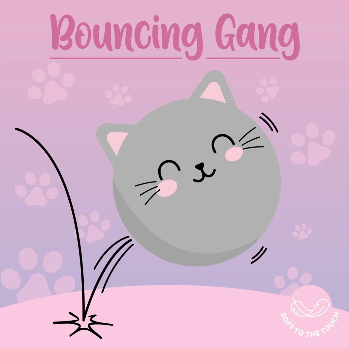 Legami – Balle rebondissante peluche Kitty – Bouncing Gang2