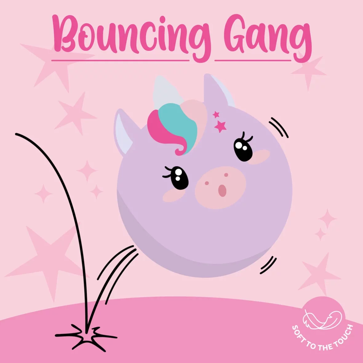 Legami – Balle rebondissante peluche Licorne – Bouncing Gang1