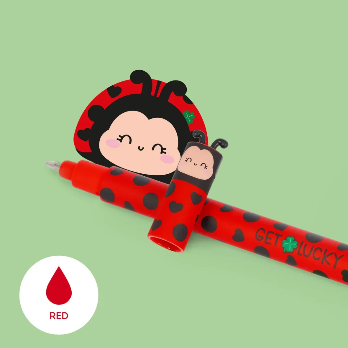 Legami – Stylo à encre gel effaçable Ladybug1
