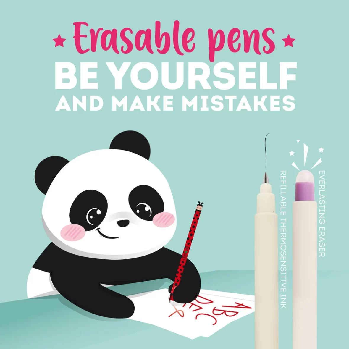 Legami – Stylo à encre gel effaçable Ladybug2