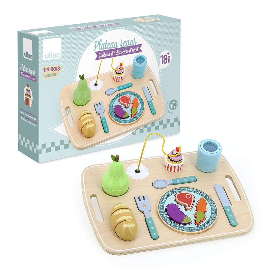 Jeu d’éveil Plateau repas en bois4