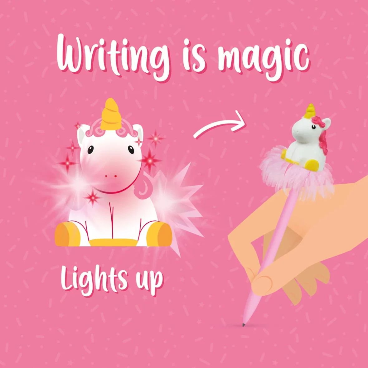Legami – Stylo à Bille Lumineux – Licorne – Writing is Magic1