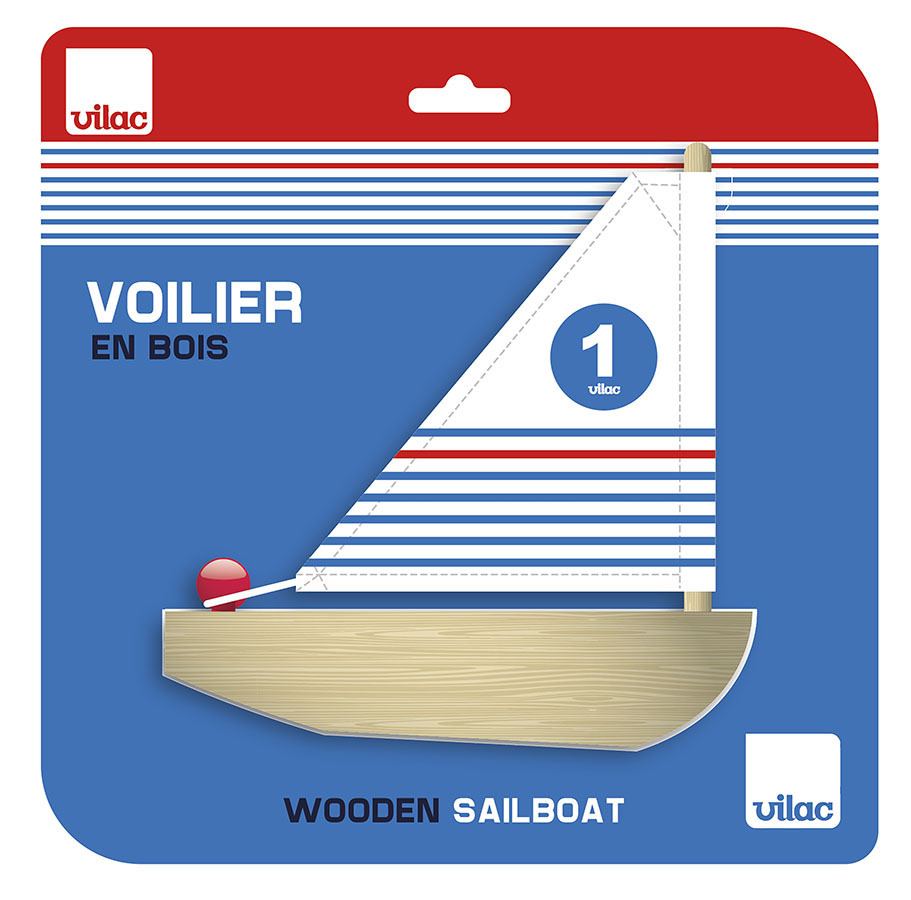 Petit voilier de bain en bois1