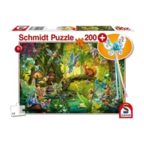 Puzzle Fées dans la forêt, avec baguette magique - 200 pièces