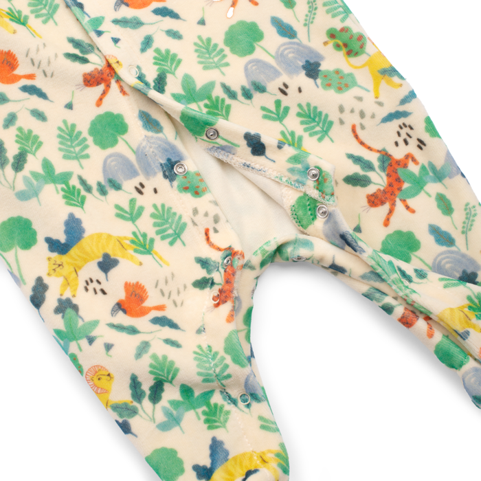 Pyjama velours Jungle la forêt Mawa1
