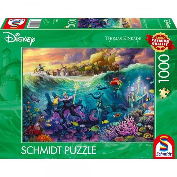 Puzzle Thomas Kinkade – Disney, La petite sirène, Ursula – 1000 pièces