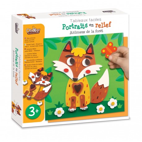 Tableaux faciles Portraits en relief – Animaux de la forêt