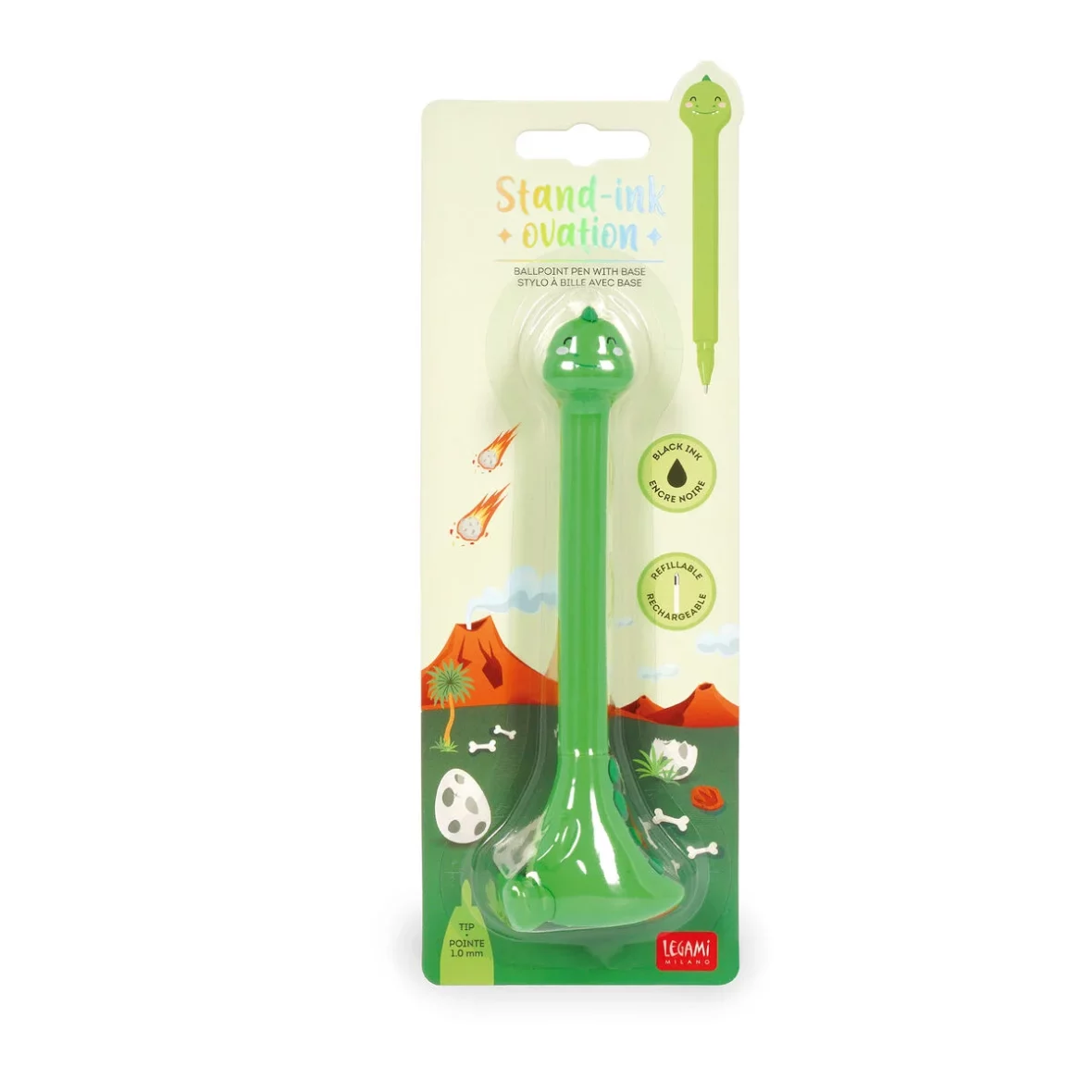Legami – Stylo à bille avec base – Dino4