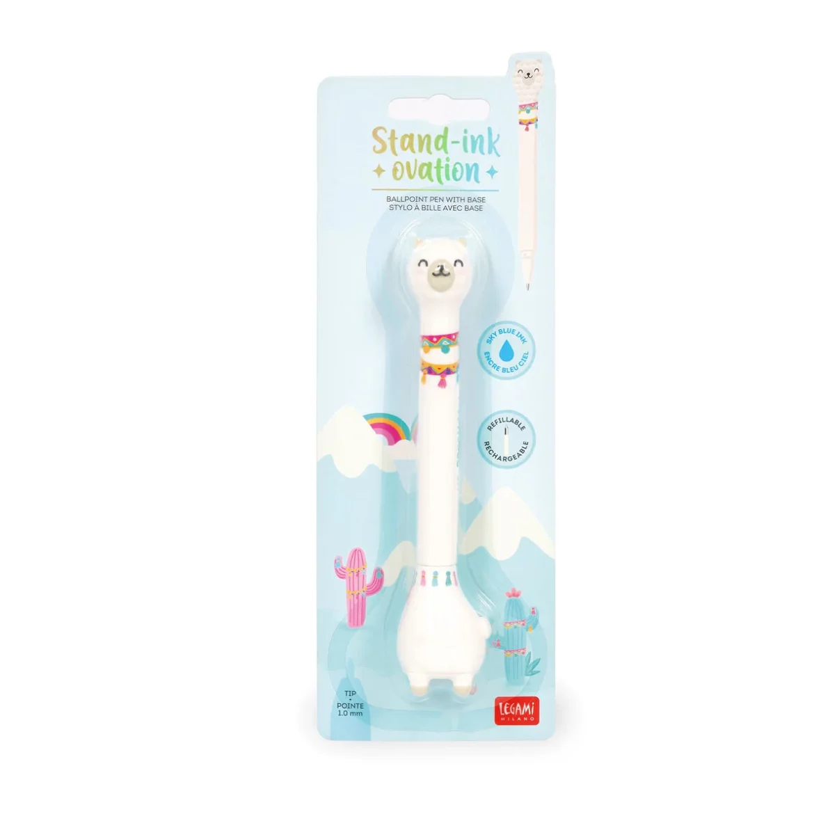 Legami – Stylo à bille avec base – Lama4