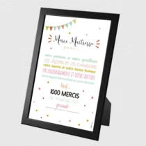 Cadre Merci Maîtresse