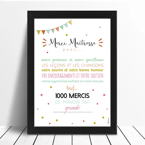 Cadre Merci Maîtresse